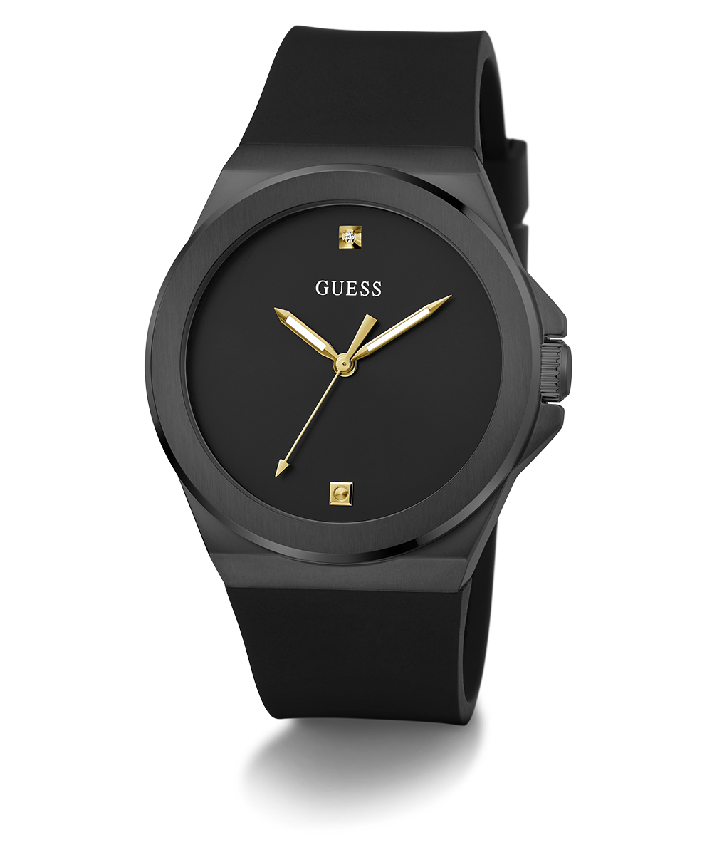 GUESS Mens Black Analog Watch