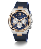 GUESS Mens Blue 2-Tone Multi-function Watch