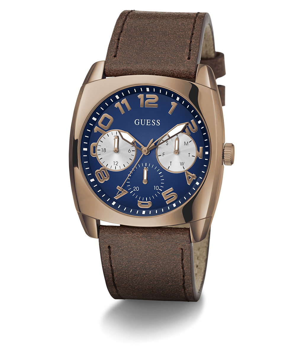 GUESS Mens Brown Coffee Multi-function Watch