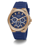 GUESS Mens Blue 2-Tone Multi-function Watch