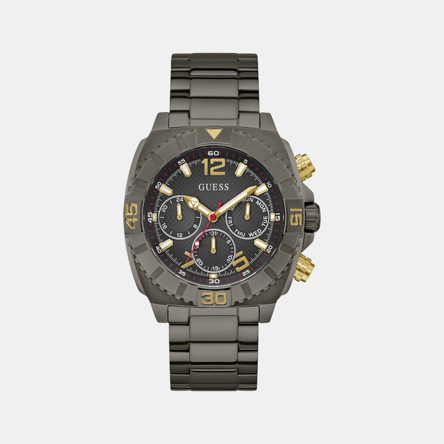 Gs Traction Men Quartz Black Dial Analog Stainless Steel GW0800G2 - Guess watch