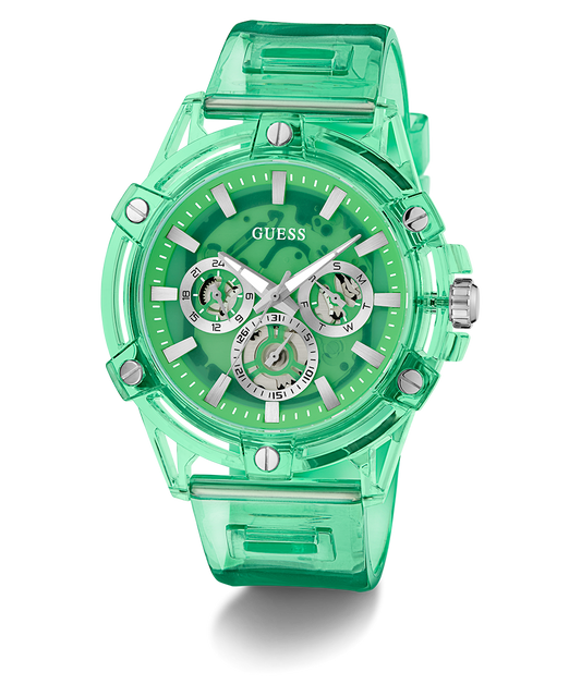 GUESS Eco-Friendly Mens Green Multi-function Watch