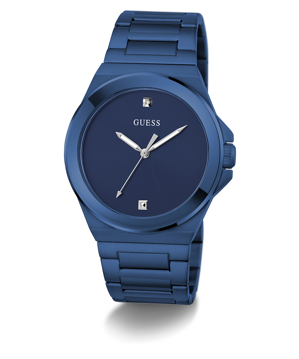 GUESS Mens Blue Analog Watch
