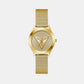 Gt Glitz Plaque Women Quartz Champagne Dial Analog Stainless Steel GW0835L2