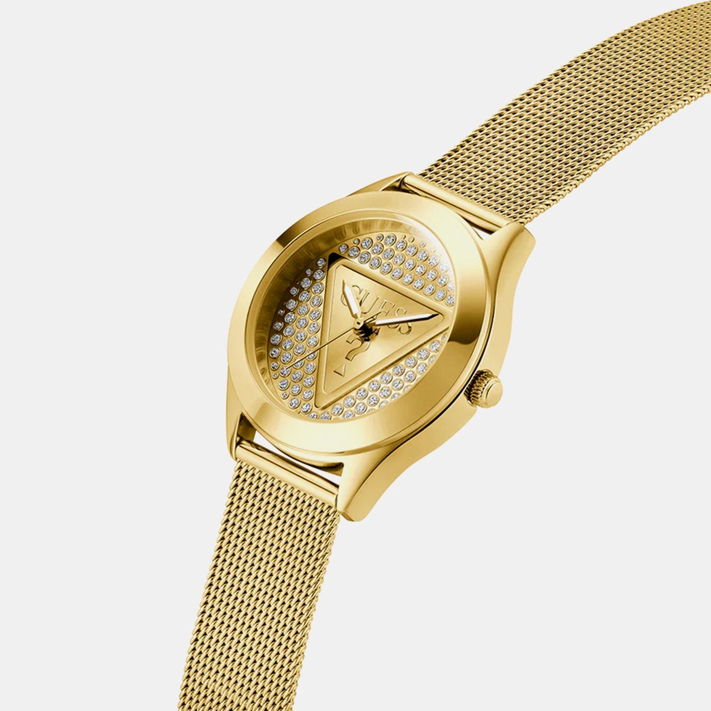 Gt Glitz Plaque Women Quartz Champagne Dial Analog Stainless Steel GW0835L2 - Guess watch - Image 3