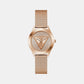 Gt Glitz Plaque Women Quartz Rose Gold Dial Analog Stainless Steel GW0835L3