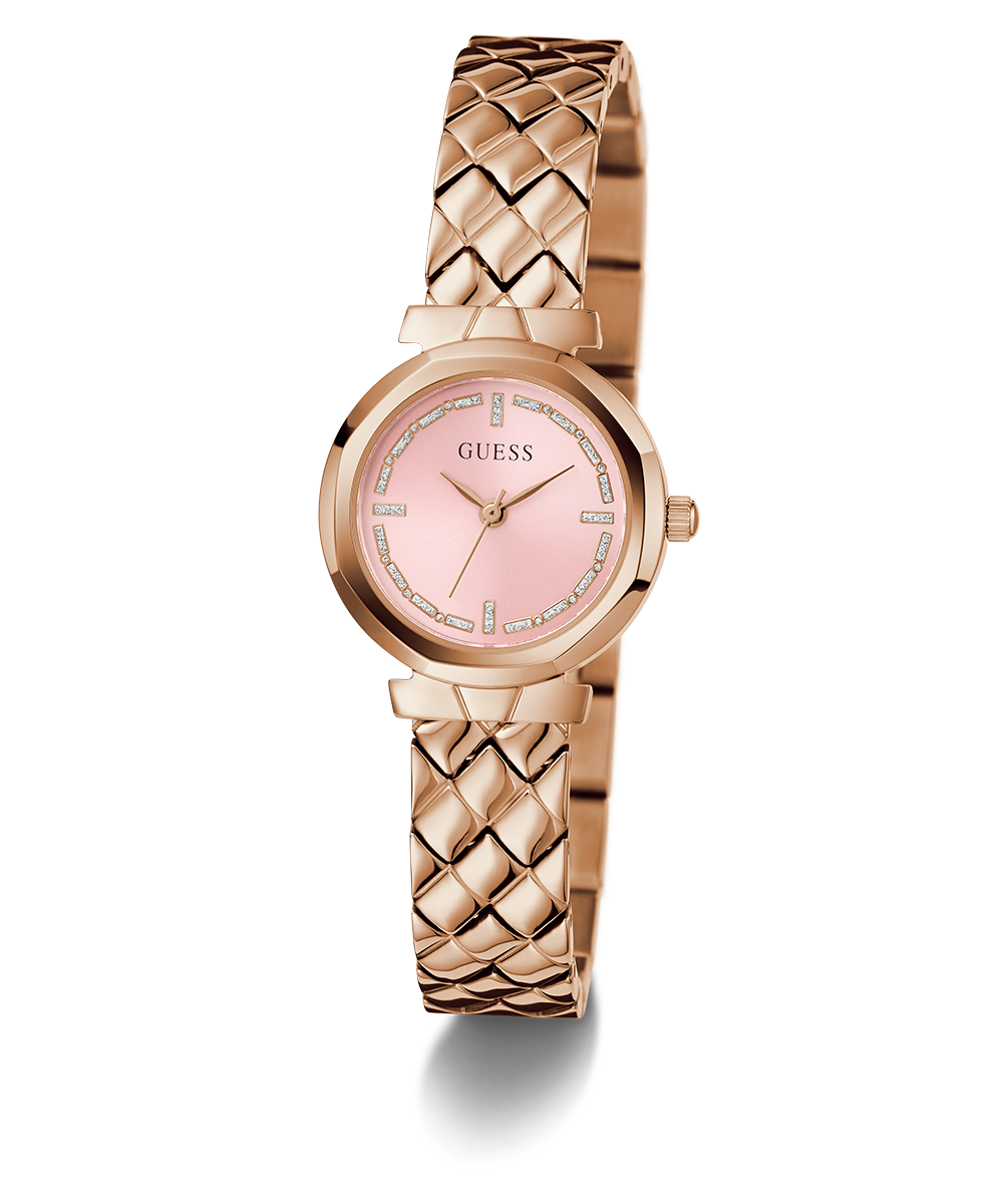 GUESS Ladies Rose Gold Tone Analog Watch