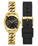 GUESS Ladies Gold Tone Analog Watch Box Set
