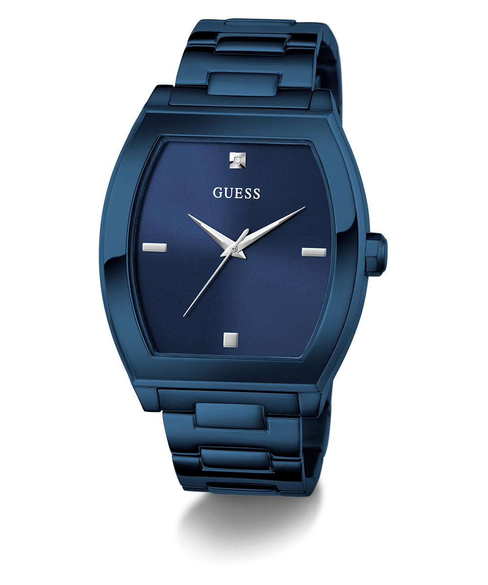 GUESS Mens Blue Analog Watch