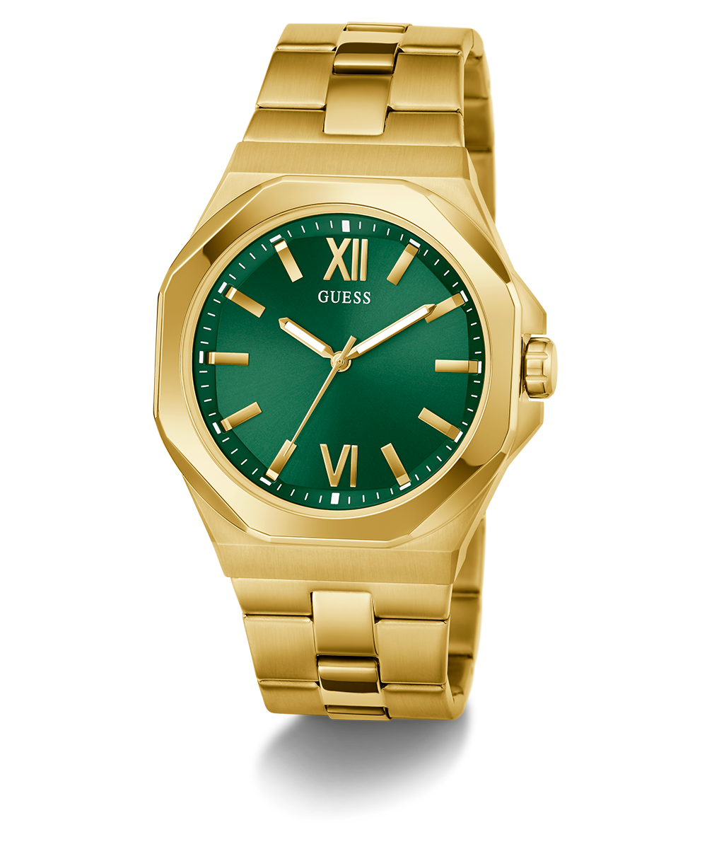 GUESS Mens Gold Tone Analog Watch