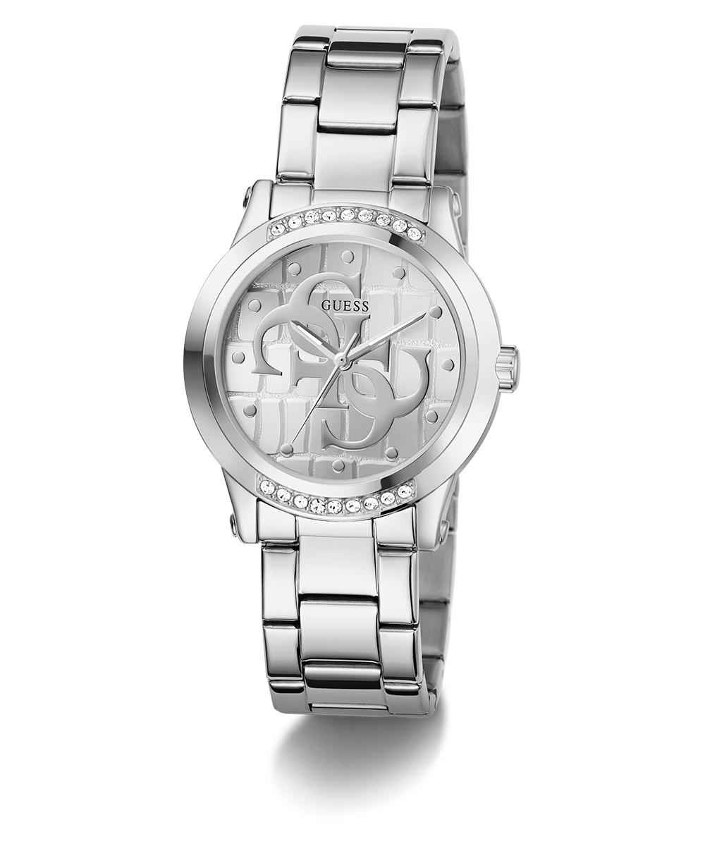 GUESS Ladies Silver Tone Analog Watch