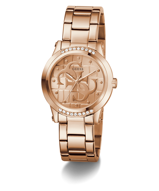 GUESS Ladies Rose Gold Tone Analog Watch