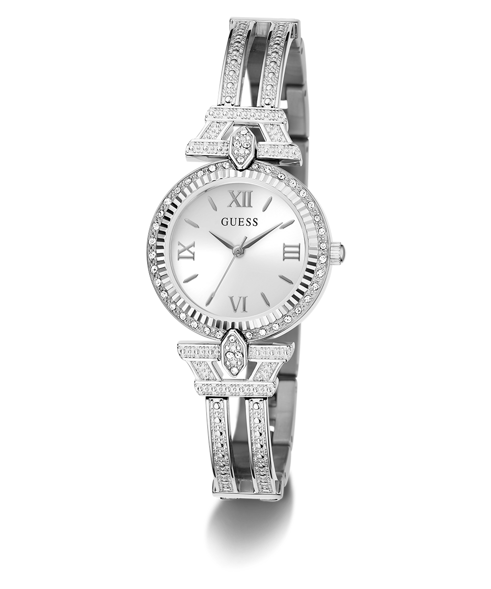 GUESS Ladies Silver Tone Analog Watch