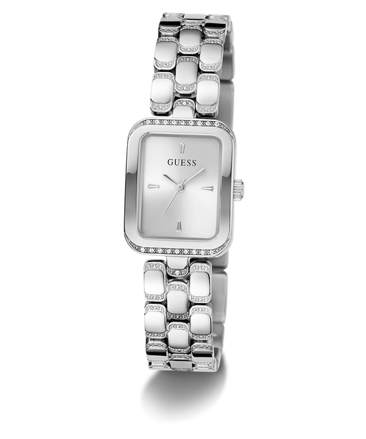 GUESS Ladies Silver Tone Analog Watch