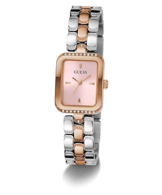 GUESS Ladies 2-Tone Rose Gold Tone Analog Watch
