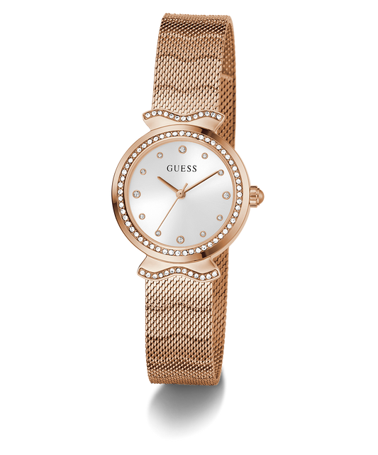 GUESS Ladies Rose Gold Tone Analog Watch