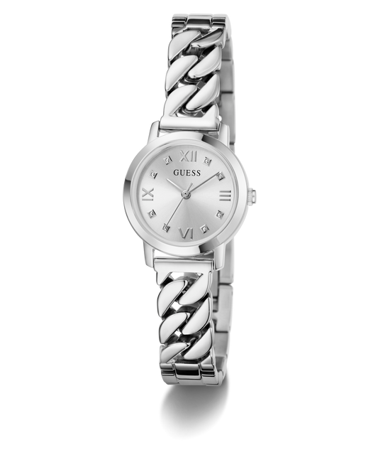 GUESS Ladies Silver Tone Analog Watch
