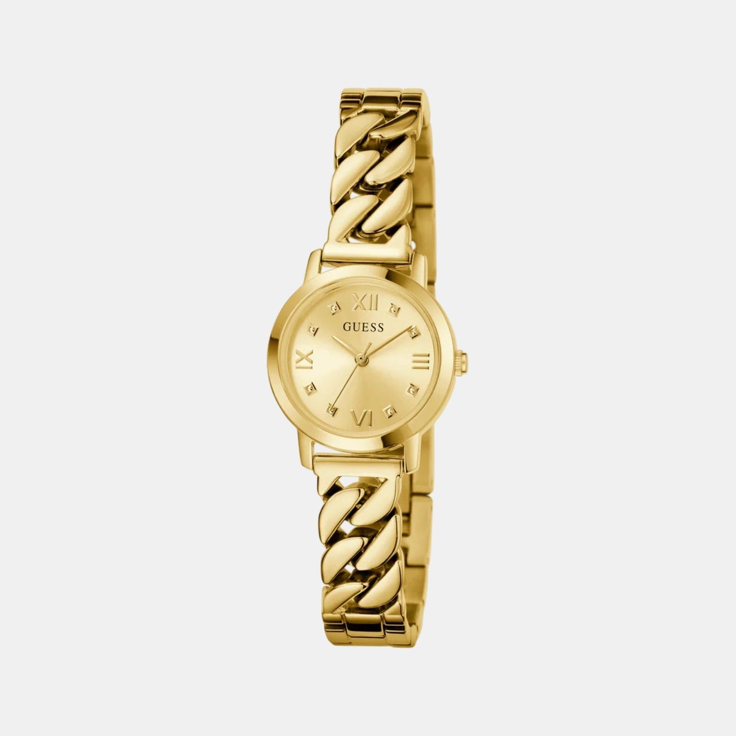Gb Chime Women Quartz Champagne Dial Analog Stainless Steel GW0867L2