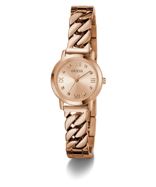 GUESS Ladies Rose Gold Tone Analog Watch