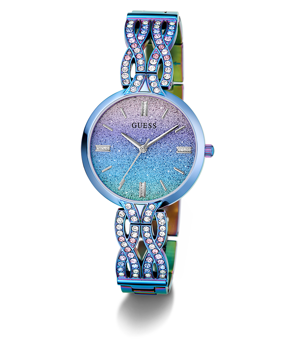 GUESS Ladies Blue Iridescent Analog Watch
