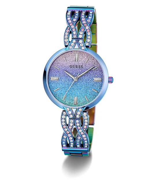 GUESS Ladies Blue Iridescent Analog Watch