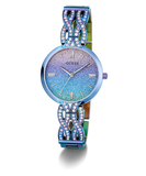 GUESS Ladies Blue Iridescent Analog Watch