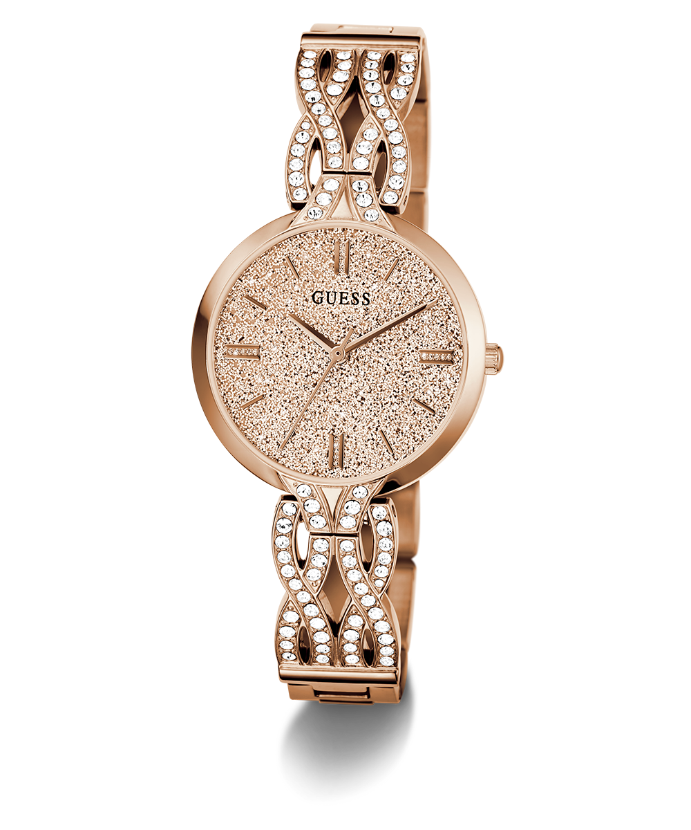 GUESS Ladies Rose Gold Tone Analog Watch