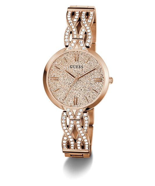 GUESS Ladies Rose Gold Tone Analog Watch