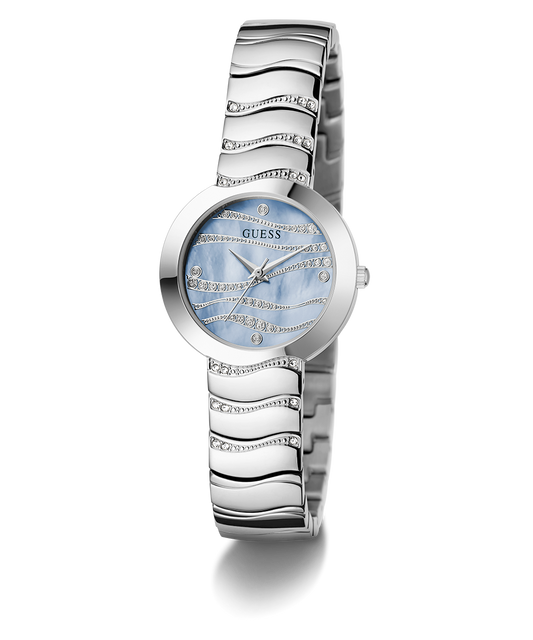 GUESS Ladies Silver Tone Analog Watch