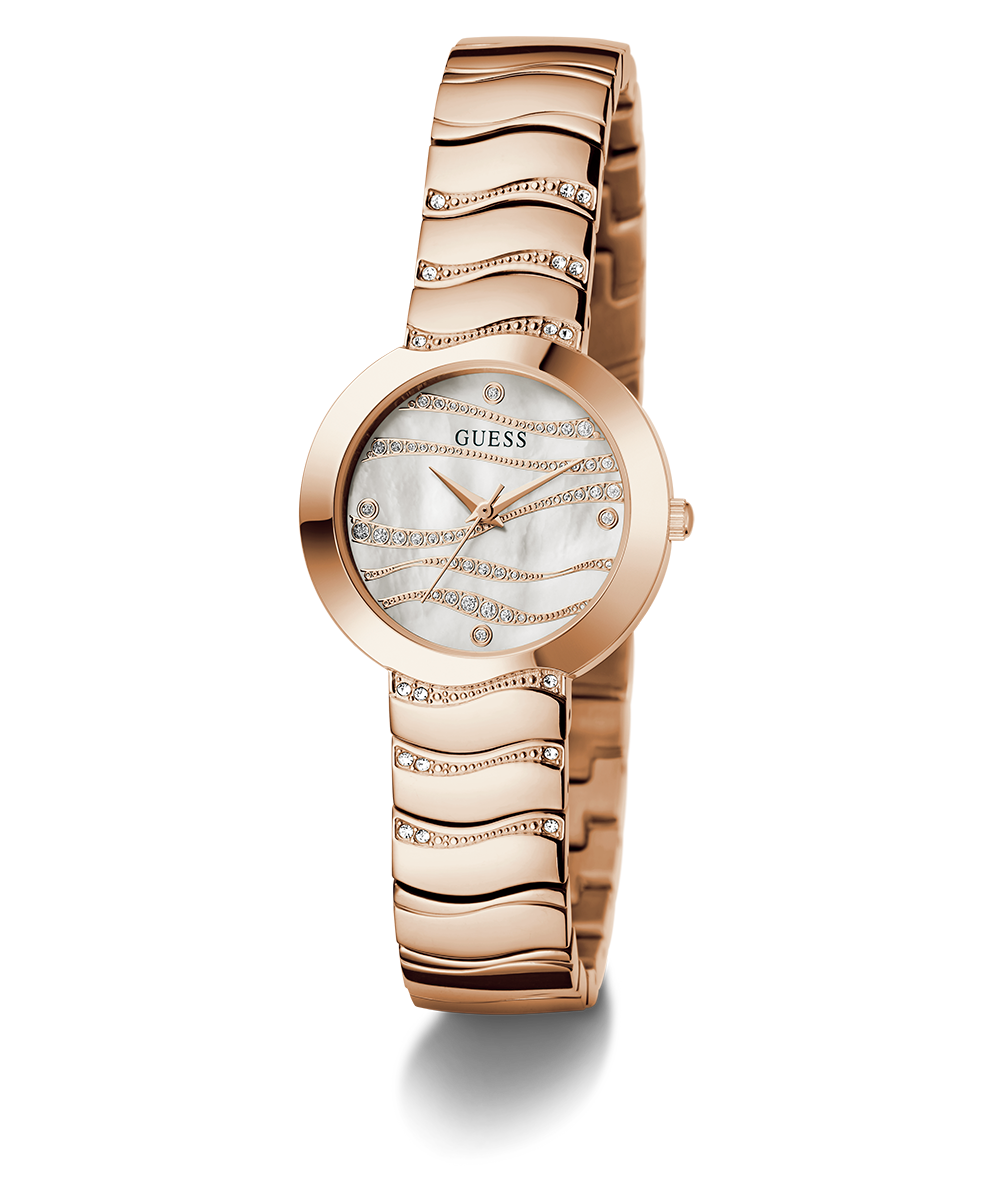 GUESS Ladies Rose Gold Tone Analog Watch
