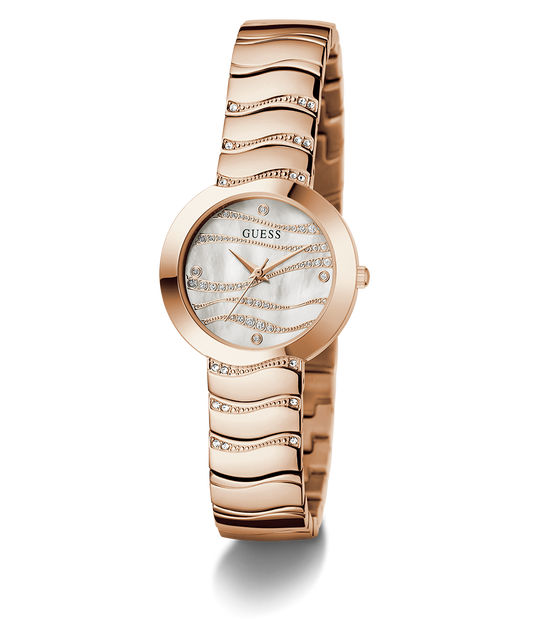 GUESS Ladies Rose Gold Tone Analog Watch