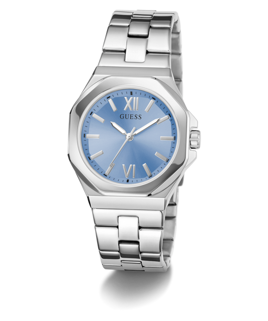 GUESS Ladies Silver Tone Analog Watch