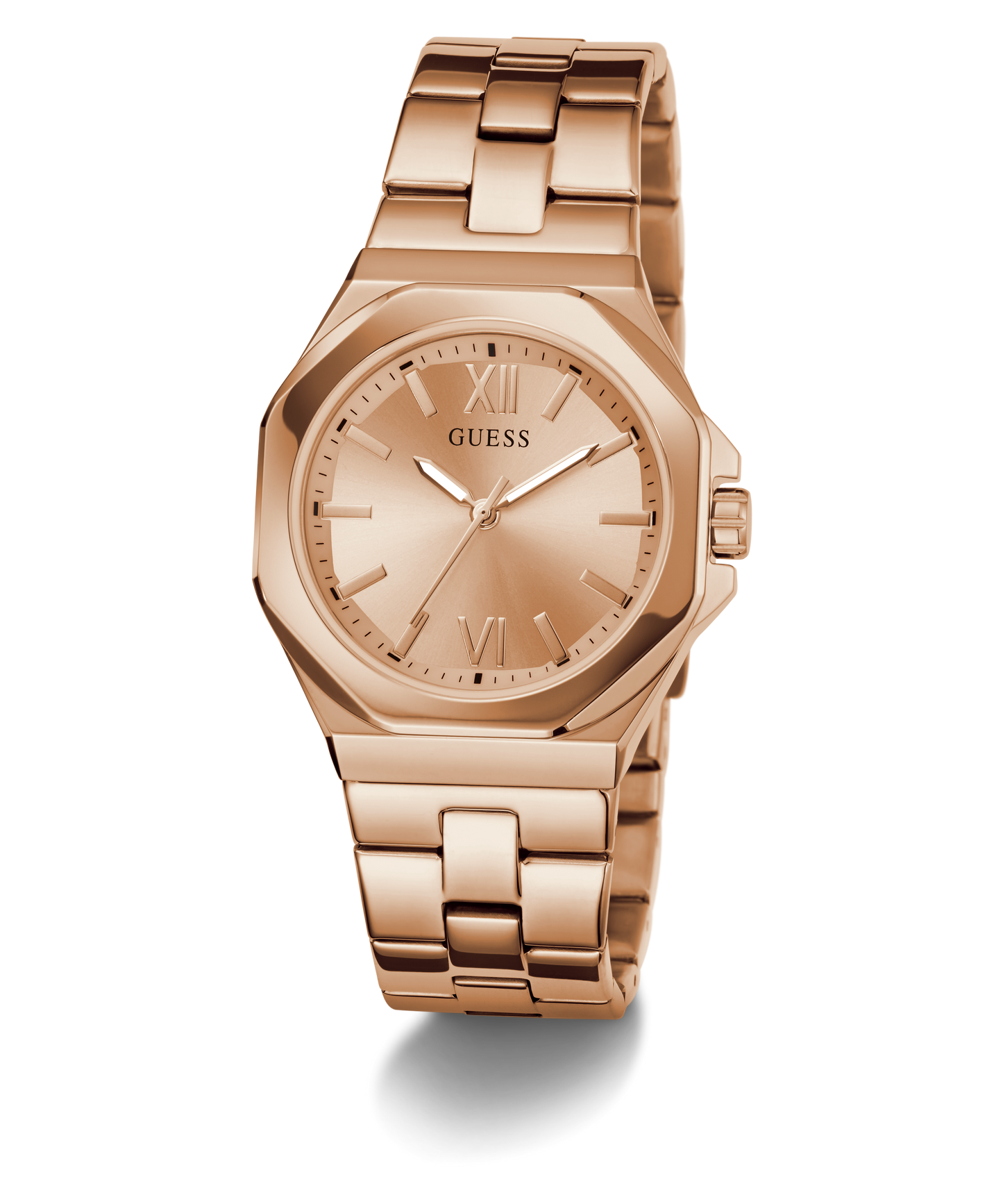 GUESS Ladies Rose Gold Tone Analog Watch