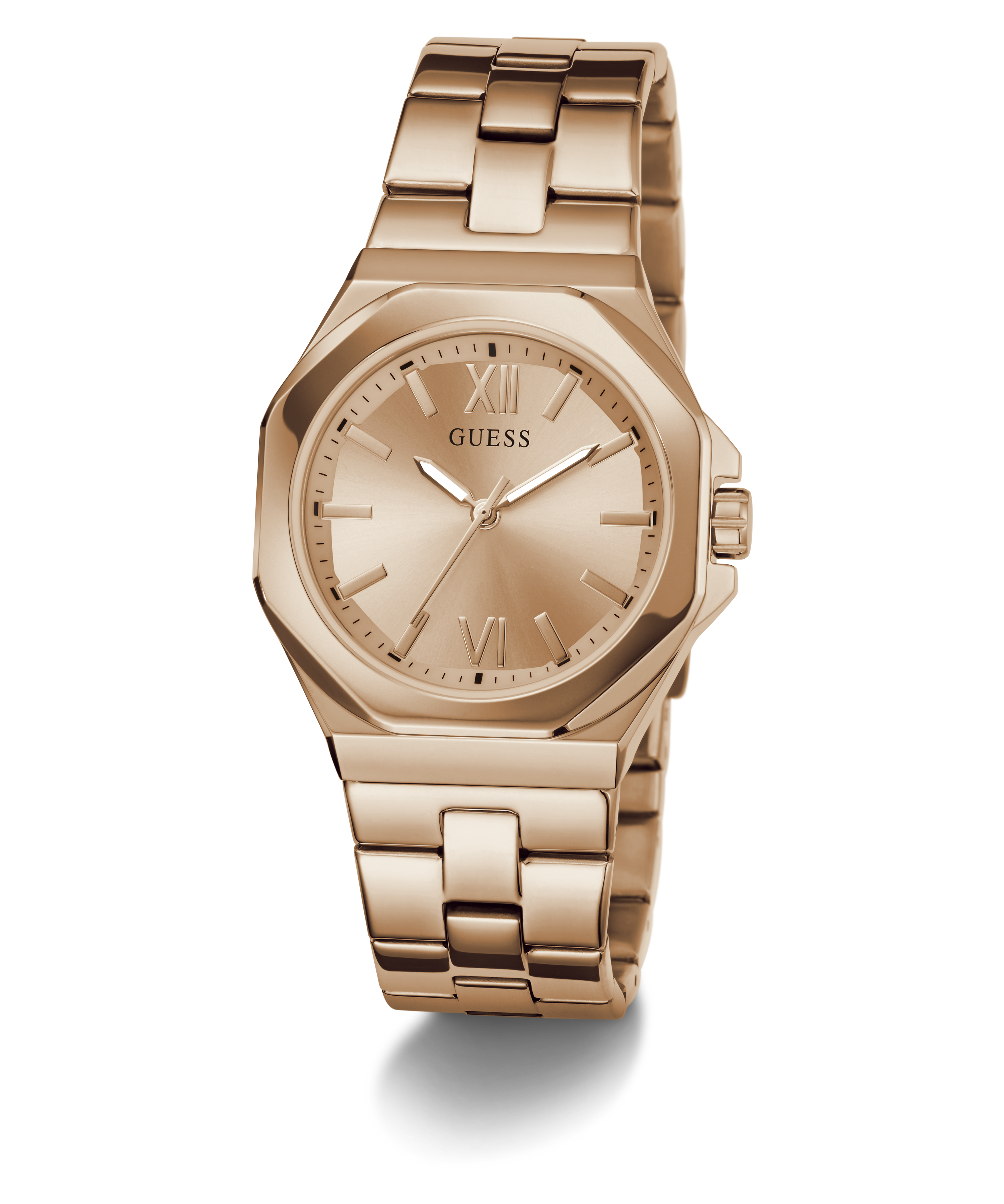 GUESS Ladies Rose Gold Tone Analog Watch