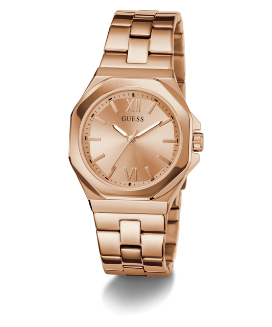 GUESS Ladies Rose Gold Tone Analog Watch