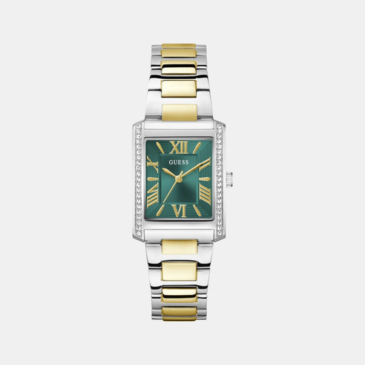 Gd Bonnie Women Quartz Green Dial Analog Stainless Steel GW0874L2