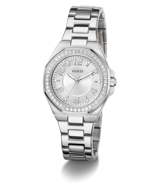 GUESS Ladies Silver Tone Analog Watch