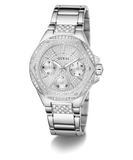 GUESS Ladies Silver Tone Multi-function Watch