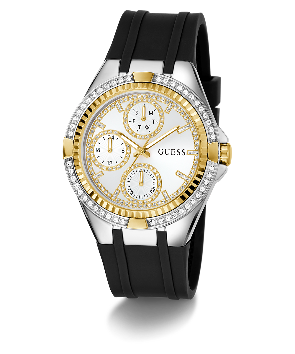 GUESS Ladies Black 2-Tone Multi-function Watch