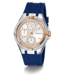 GUESS Ladies Blue 2-Tone Multi-function Watch