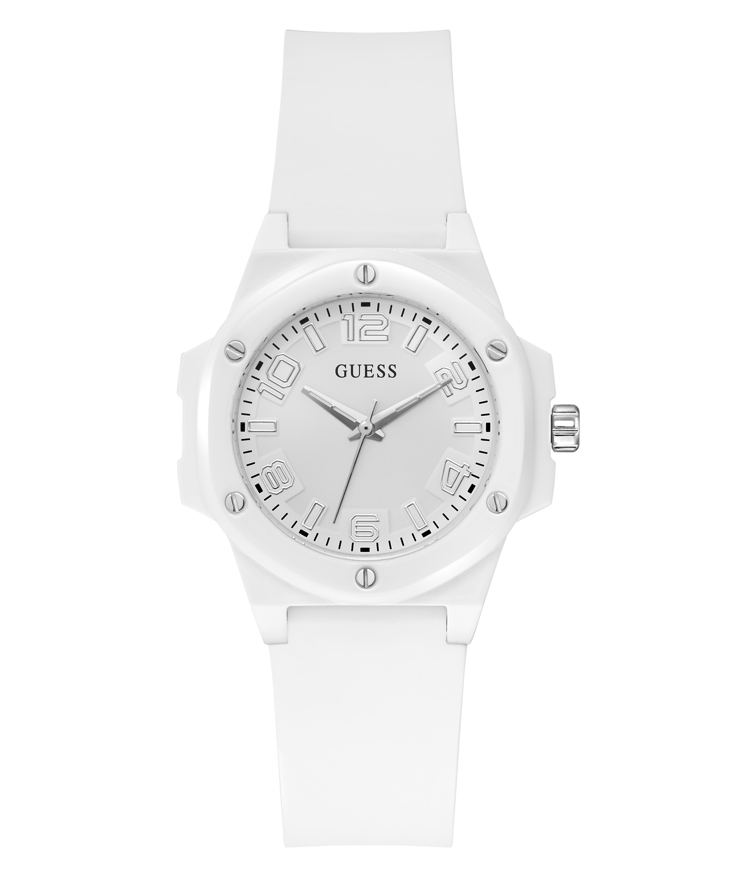 GUESS Ladies White Analog Watch