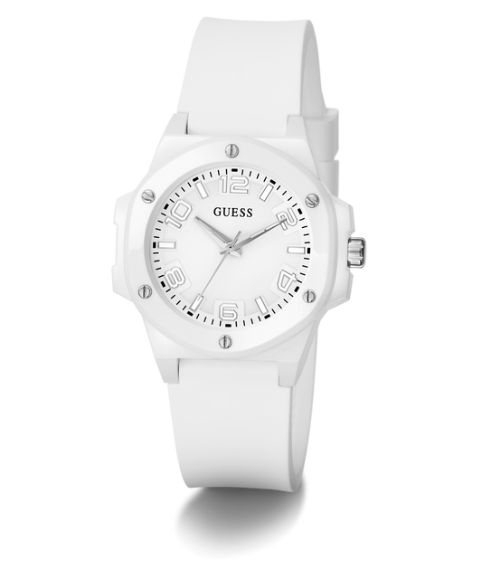 GUESS Ladies White Analog Watch