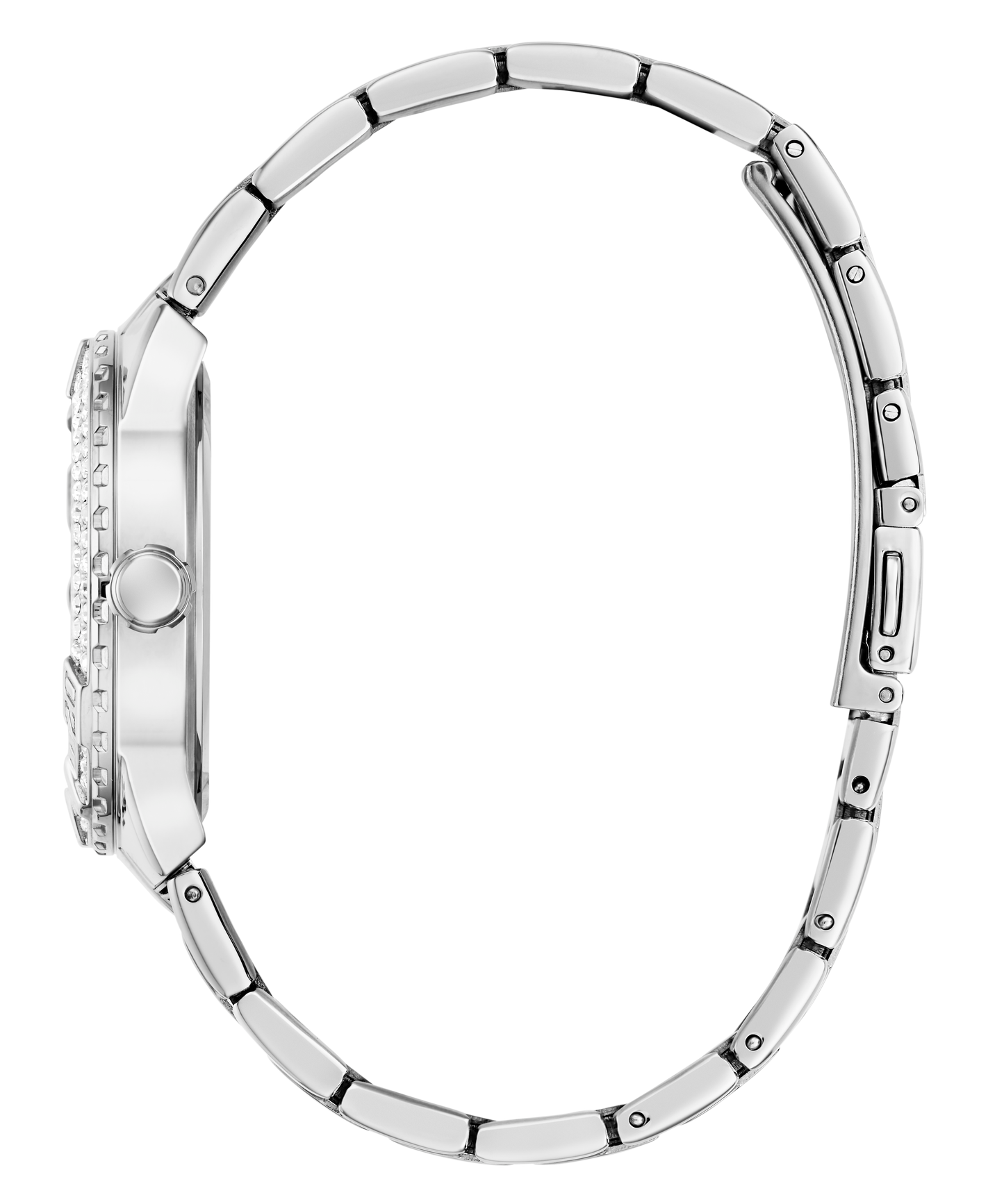 GUESS Ladies Silver Tone Multi-function Watch