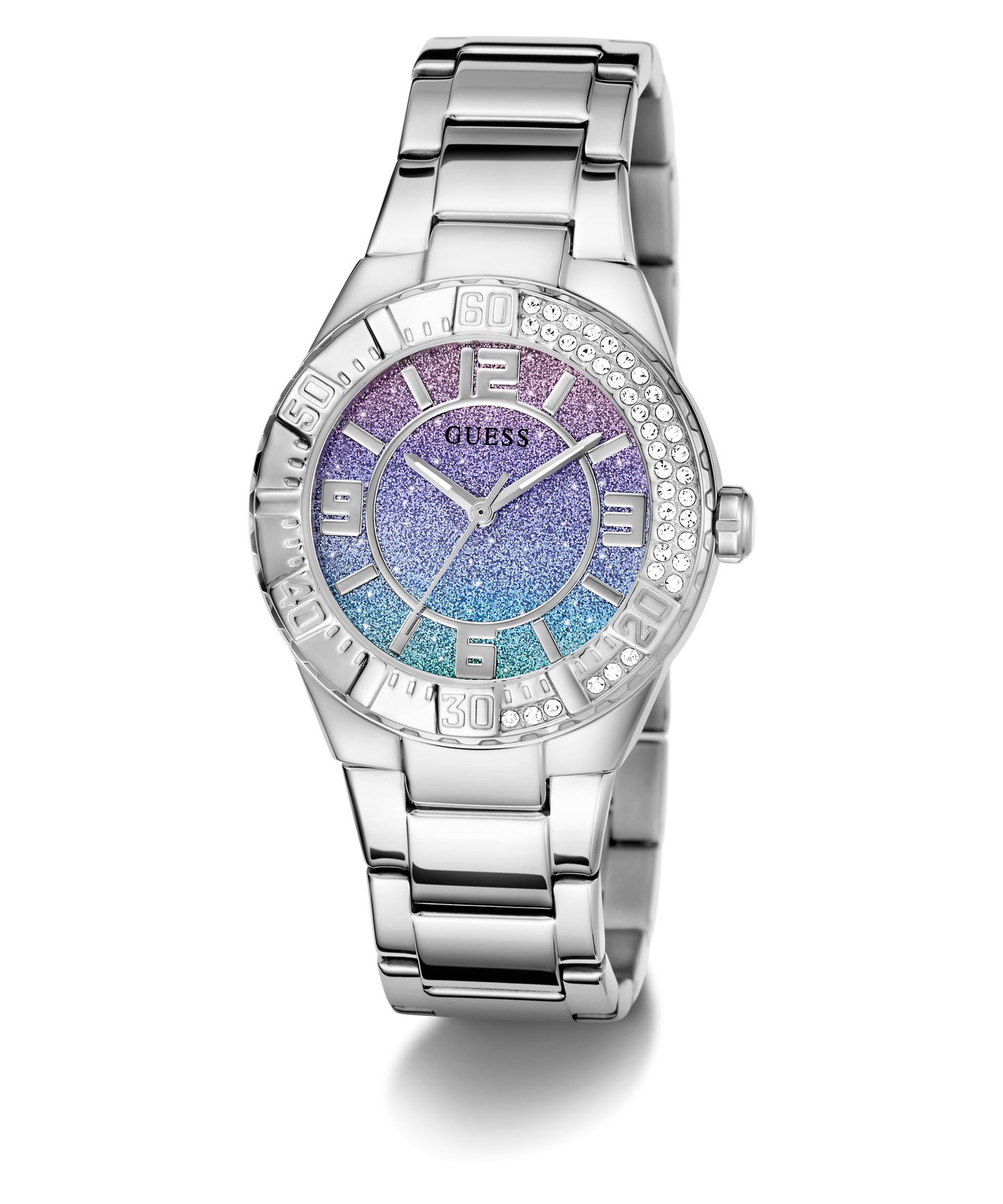 GUESS Ladies Silver Tone Multi-function Watch