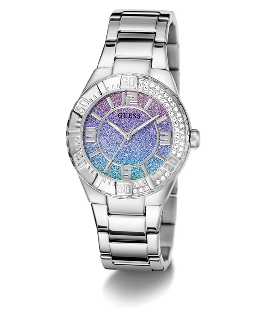 GUESS Ladies Silver Tone Multi-function Watch
