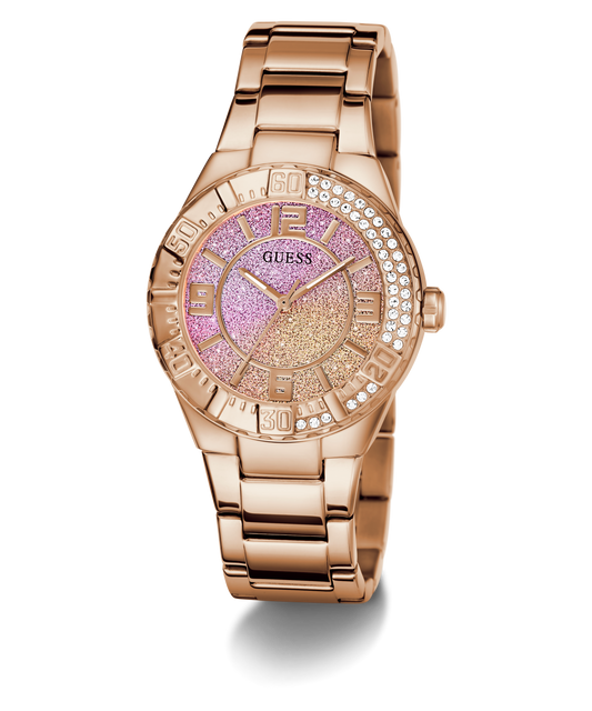 GUESS Ladies Rose Gold Tone Multi-function Watch
