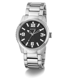 GUESS Mens Silver Tone Analog Watch