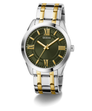 GUESS Mens 2-Tone Silver Tone Analog Watch