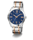GUESS Mens 2-Tone Silver Tone Analog Watch