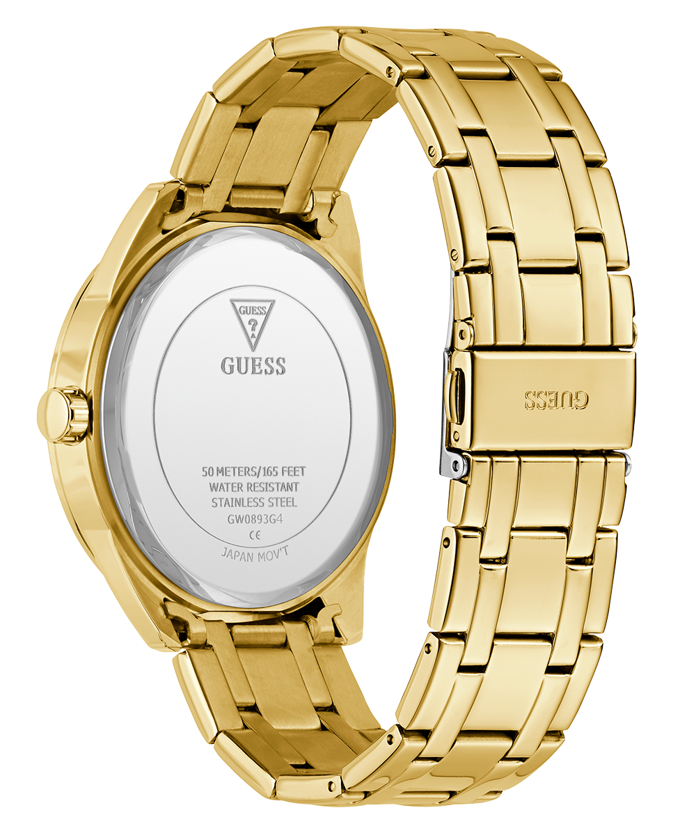 GUESS Mens Gold Tone Analog Watch